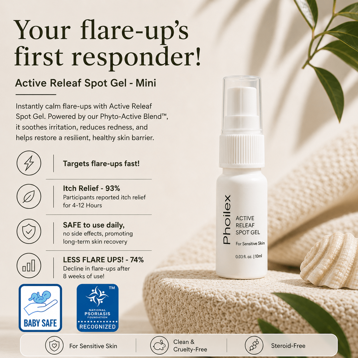 Mini Active ReLeaf Spot Gel | Steroid - Free Fast Relief - Phoilex