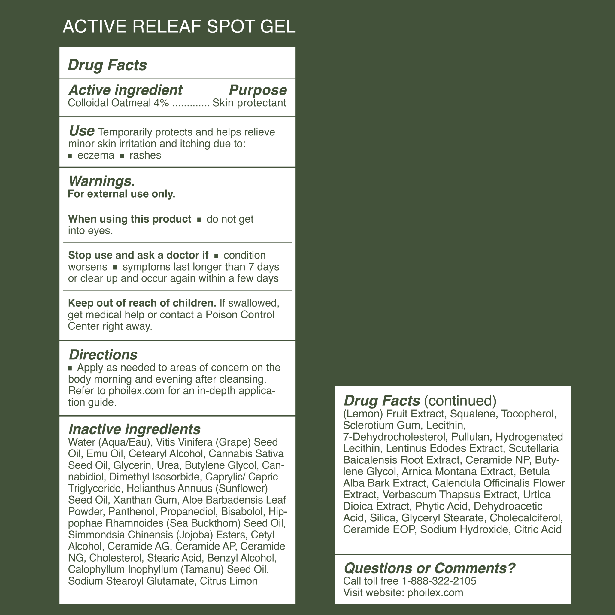 Active ReLeaf Spot Gel - Phoilex